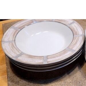 PTS‎ International Interiors Sandstone Stoneware Soup Bowls Set pc